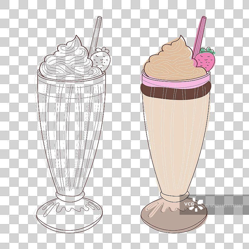 草莓奶昔图片素材