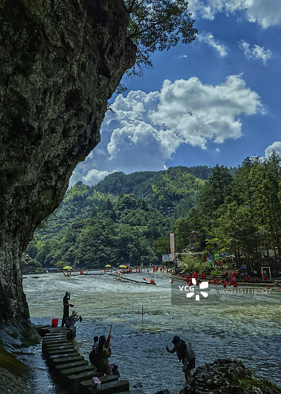 白水洋的夏天图片素材