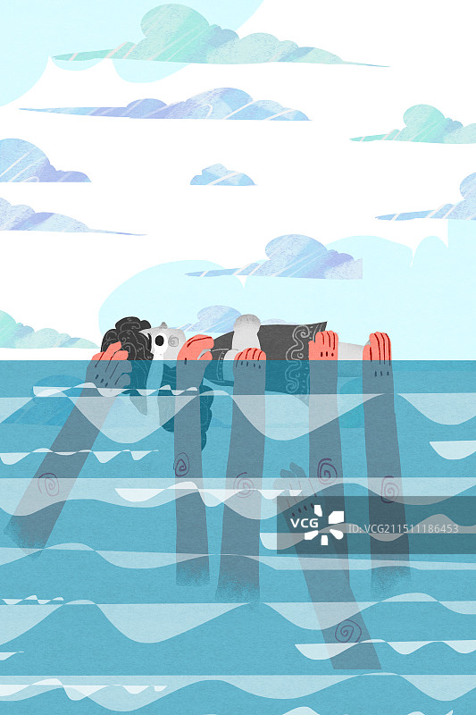 抑郁悲观插画图片素材