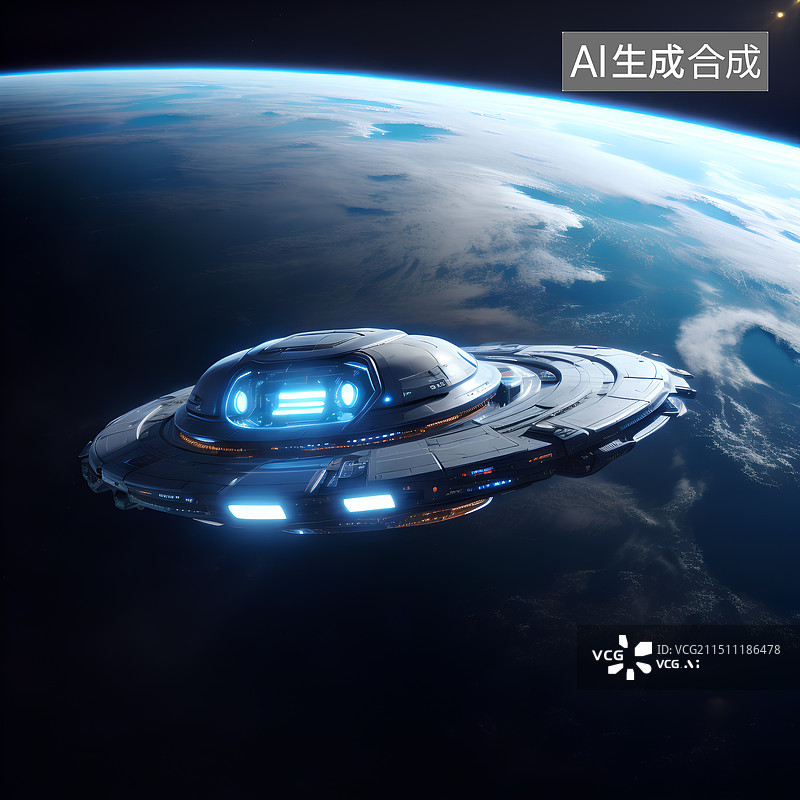 【AI数字艺术】未来天狼星居住基地，梦幻太空图片素材