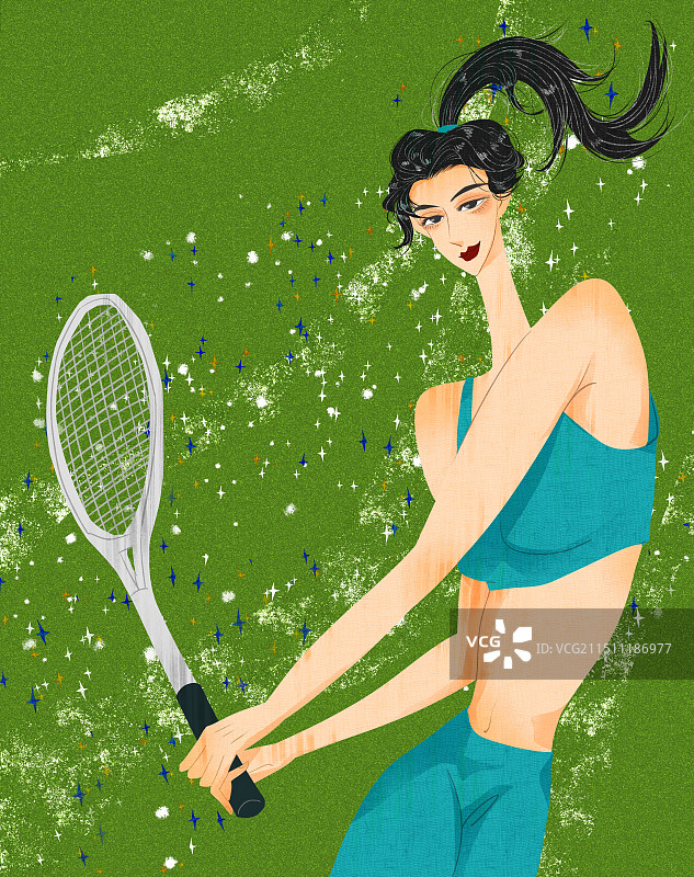 打网球插画图片素材