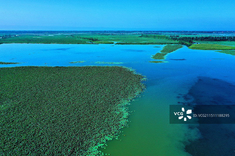 白洋淀新码头。燕南堤美水域温泉城新码头图片素材