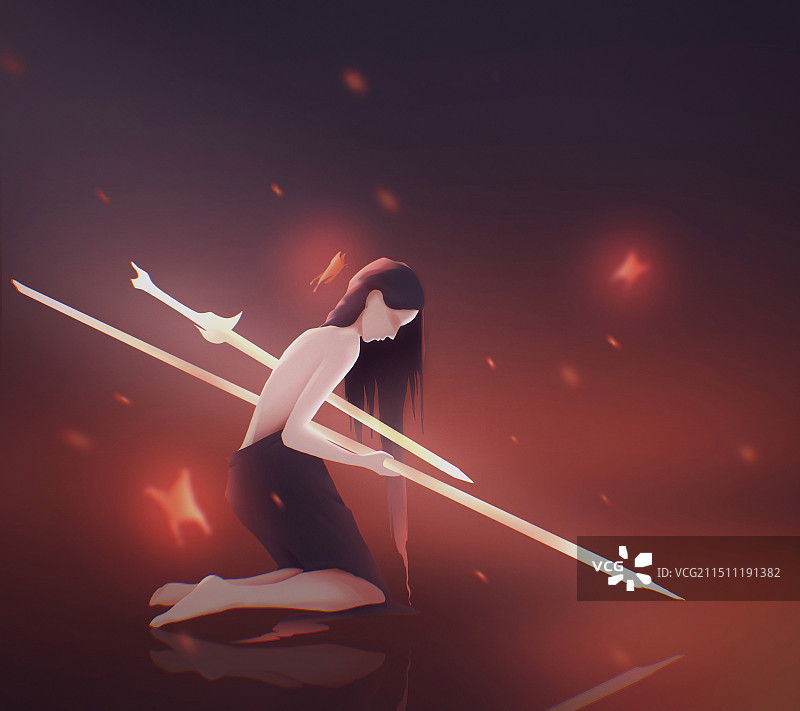 受到天罚的女人图片素材