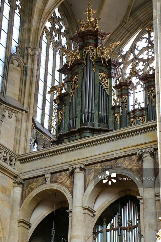 圣芭芭拉大教堂的风琴图片素材