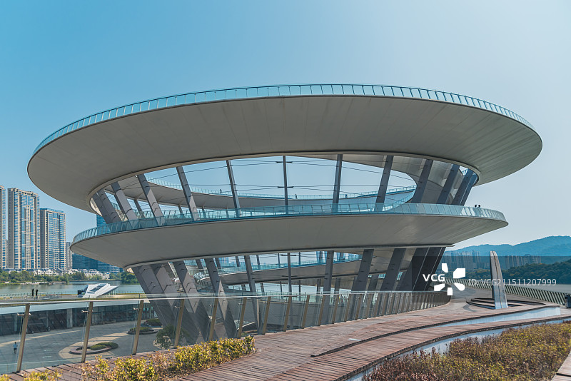 湖南长沙梅溪湖城市岛图片素材