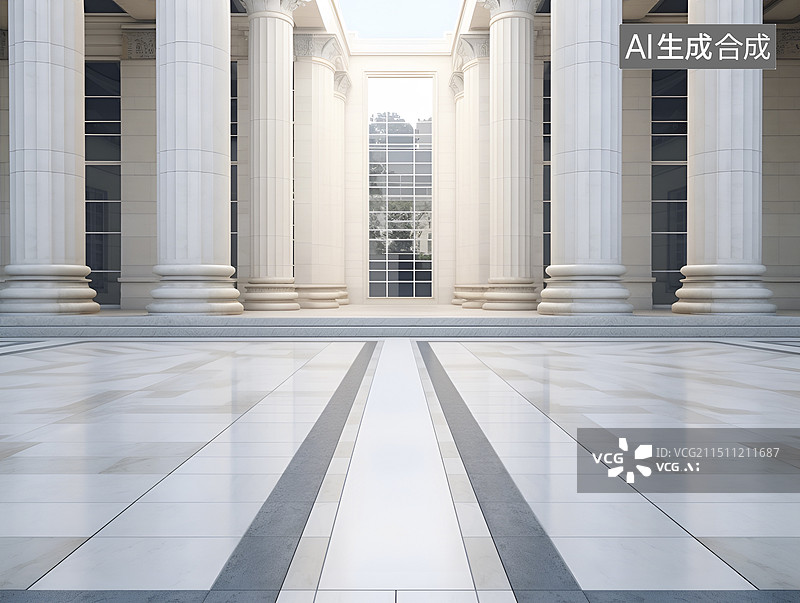 【AI数字艺术】大理石墙面现代建筑图片素材