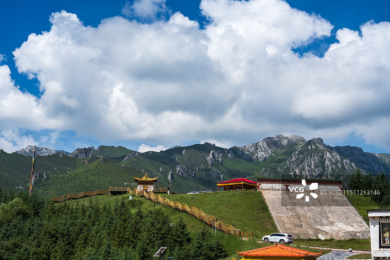 甘肃甘南碌曲县郎木寺风景景观图片素材