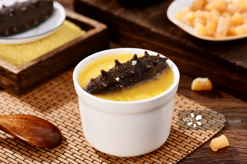 美味的海参小米粥图片素材