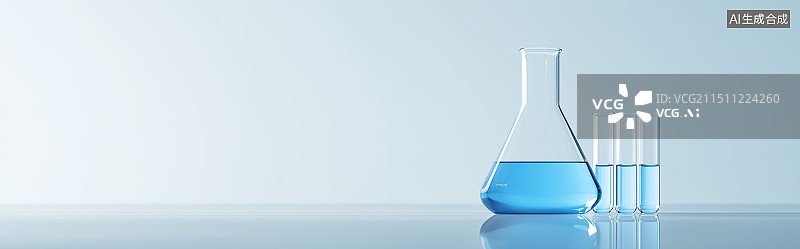 【AI数字艺术】白色背景下桌子上的玻璃容器特写镜头图片素材