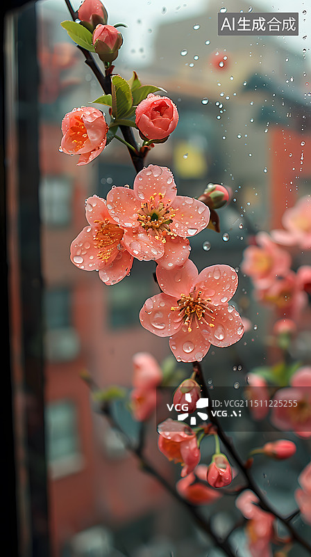 【AI数字艺术】下雨雨水谷雨图片素材
