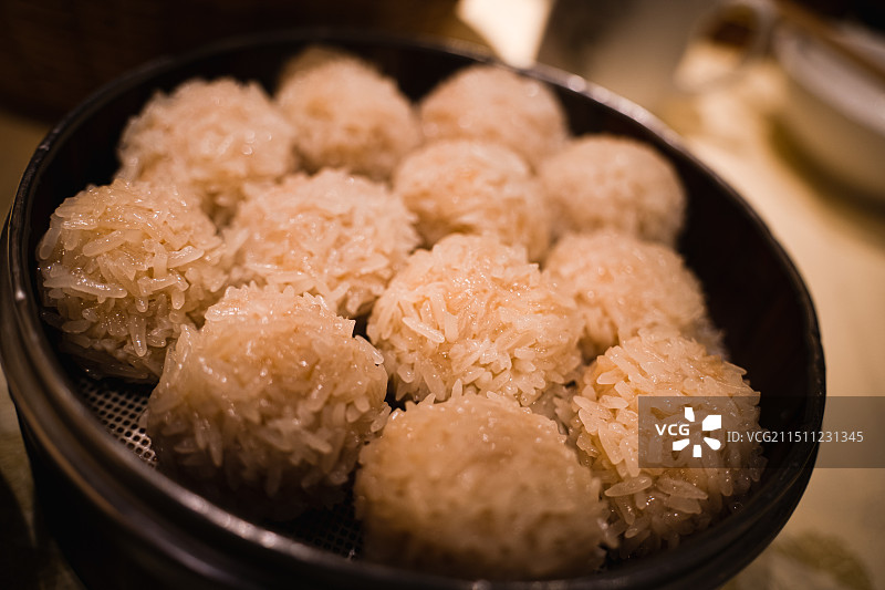 糯米丸子特写镜头图片素材