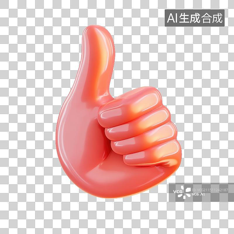 【AI数字艺术】卡通点赞手势图片素材