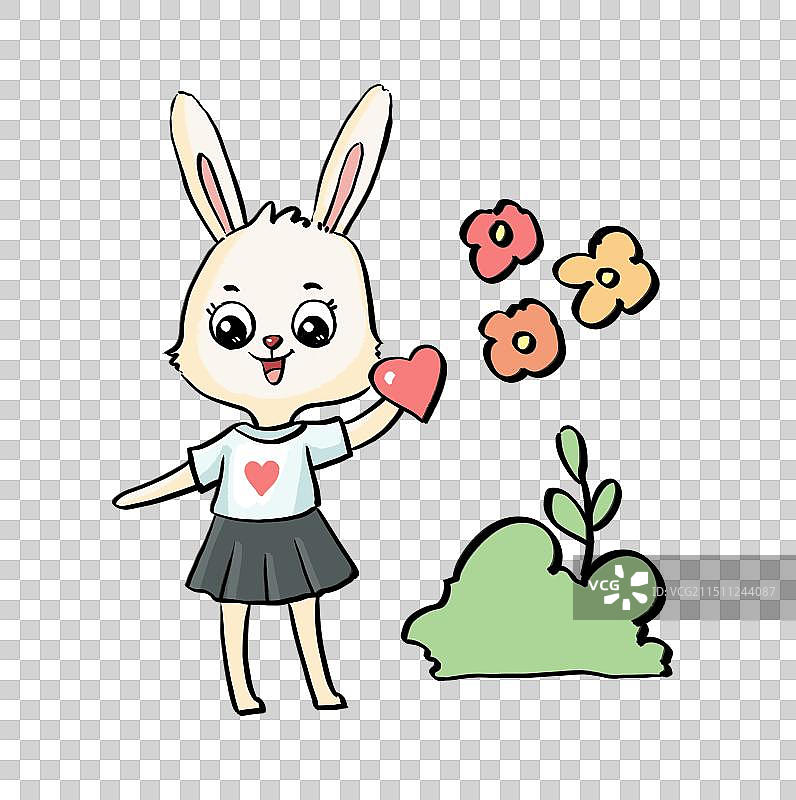 兔子插画免抠素材图片素材