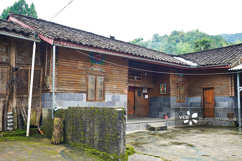 云南德宏盈江县 下勐劈傈僳族村图片素材