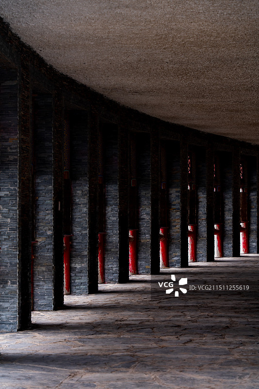 日月山的连廊图片素材