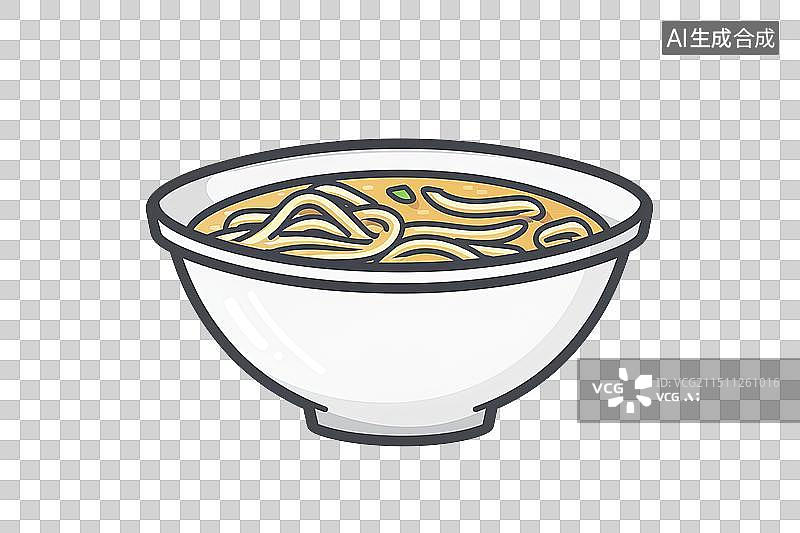 【AI数字艺术】盛在碗里的美味的中国面条食品设计元素图片素材