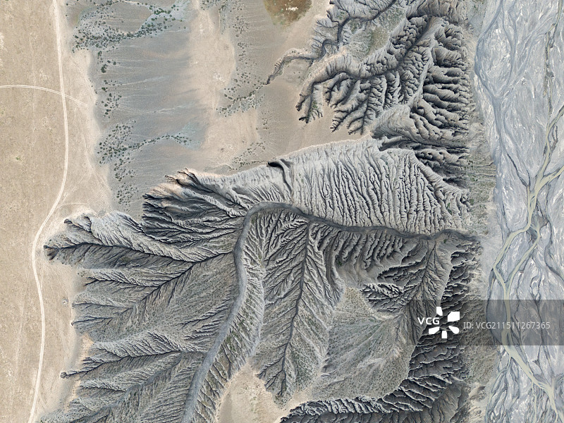 独山子大峡谷航拍图片素材