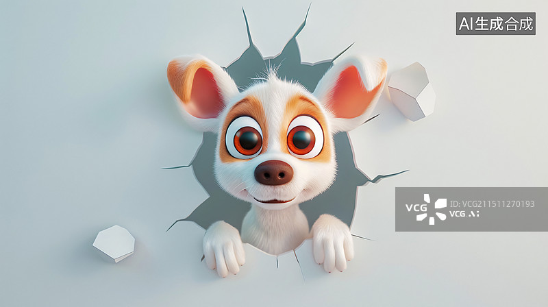 【AI数字艺术】动物创意设计概念插图可爱宠物装饰背景图片素材