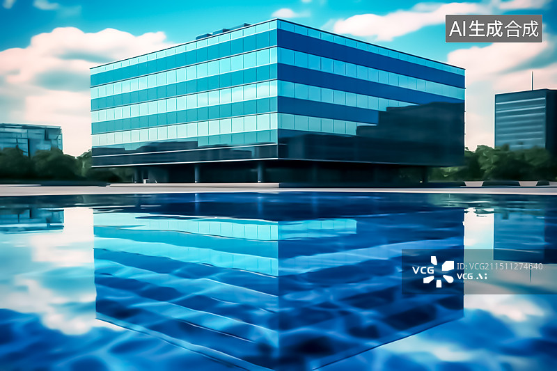 【AI数字艺术】现代城市建筑广场空间图片素材