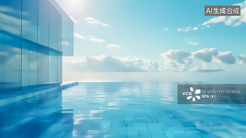 【AI数字艺术】现代城市建筑广场空间图片素材