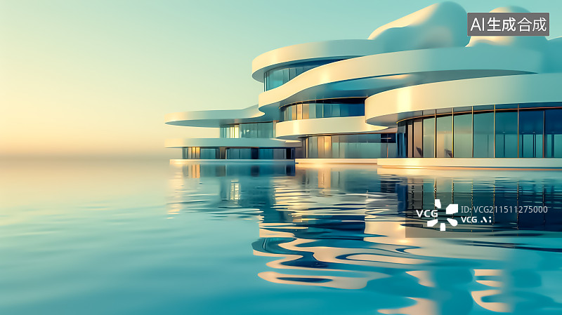 【AI数字艺术】现代城市建筑广场空间图片素材