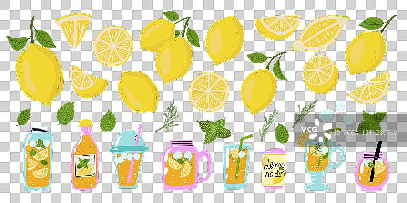 柠檬薄荷夏季大合集图片素材