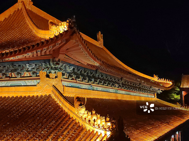 中国古建筑屋脊兽图片素材