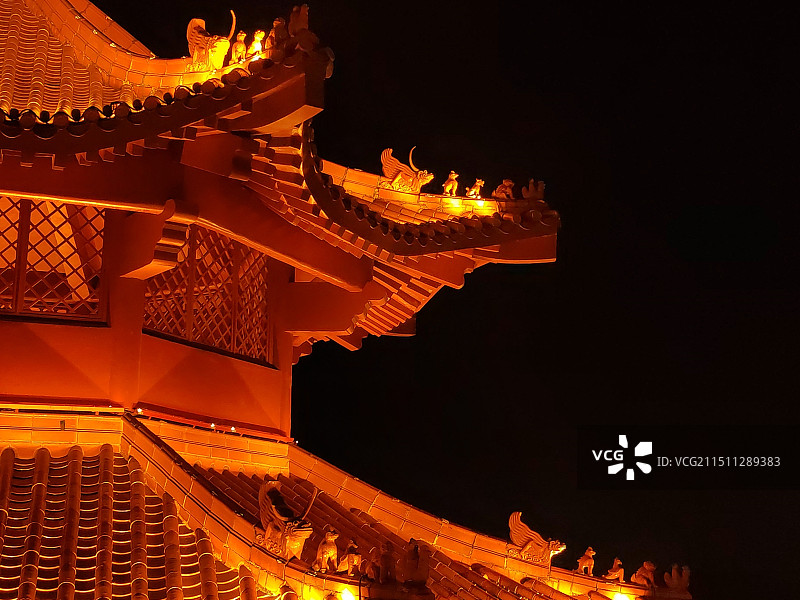 中国古建筑屋脊兽图片素材