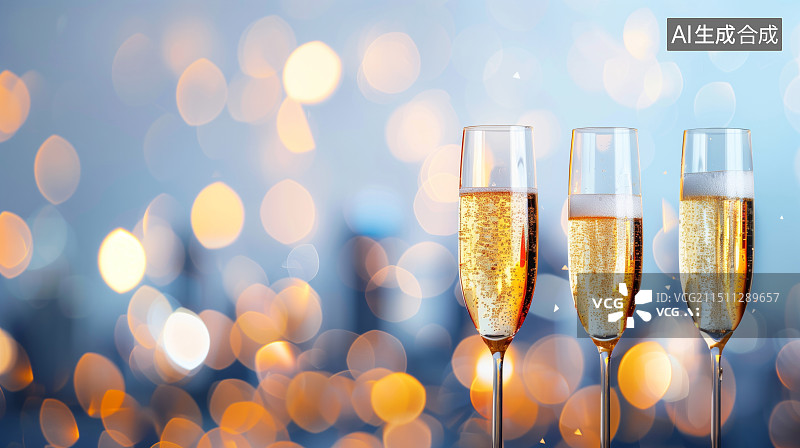 【AI数字艺术】香槟 庆祝 合作图片素材