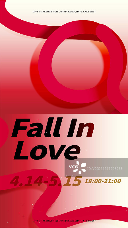 简洁大气红色渐变背景红绳矢量设计模板图片素材