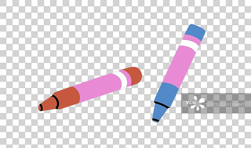 彩色蜡笔图片素材