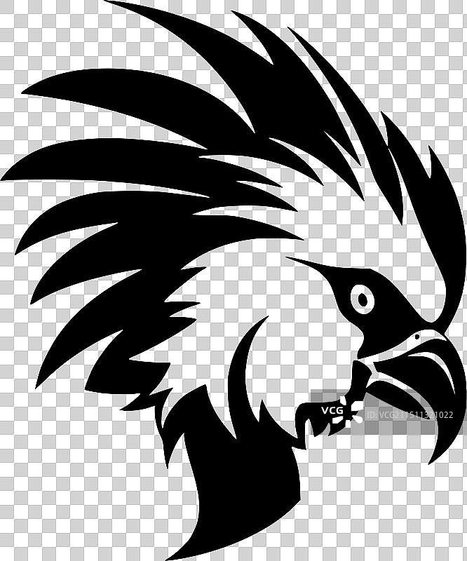 扁平风鹦鹉Logo图片素材