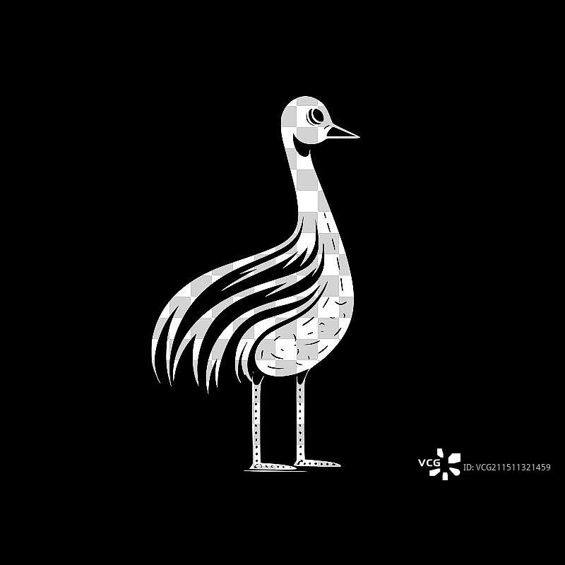 渡渡鸟 - 极简扁平风logo图片素材