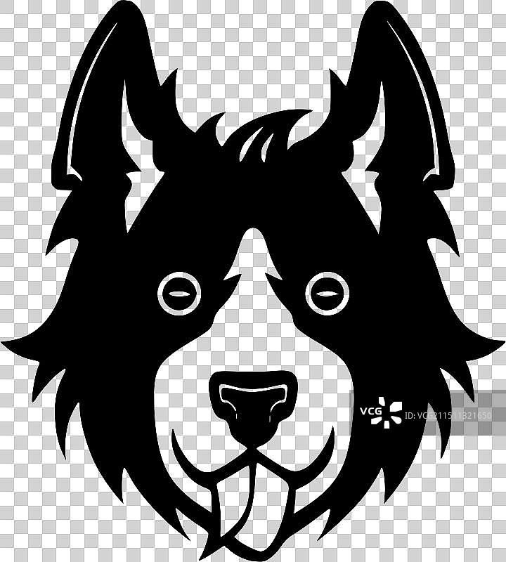 狗——黑白相间图片素材