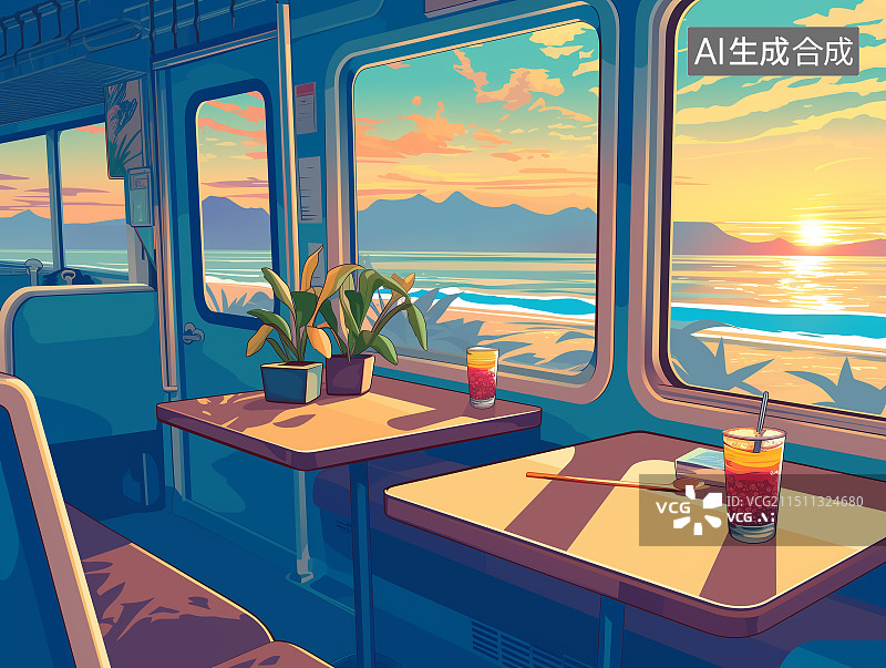 【AI数字艺术】交通工具背景图片素材