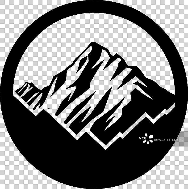 黑白山脉图片素材