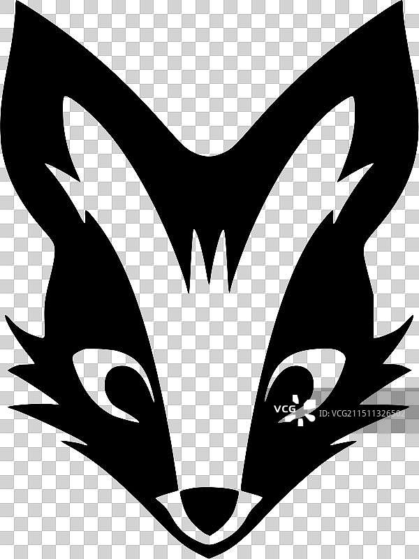 黑白条纹臭鼬隔离图标图片素材