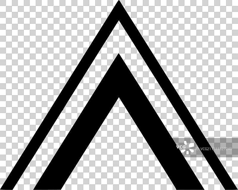 三角形-极简主义和扁平的标志图片素材