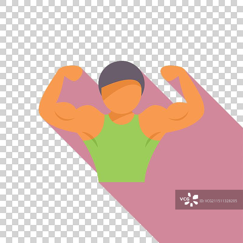 健美运动员展示肌肉图标设计图片素材