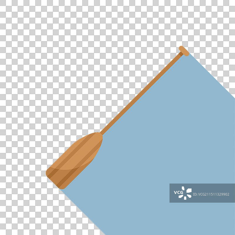 用于皮划艇和划独木舟的木制桨图片素材