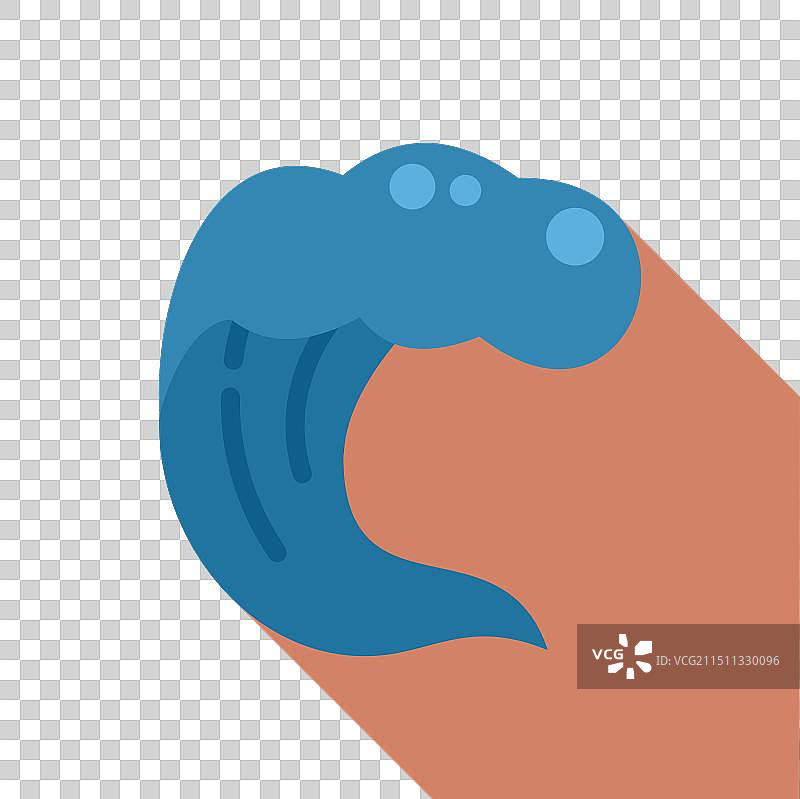 向上升起的大蓝浪图片素材