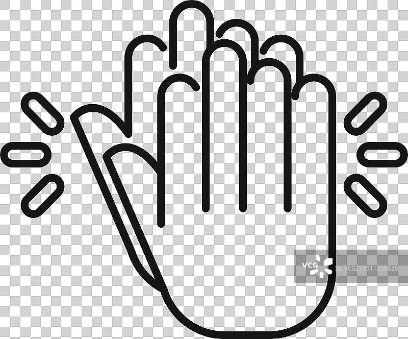 双手合十发出巨响图片素材