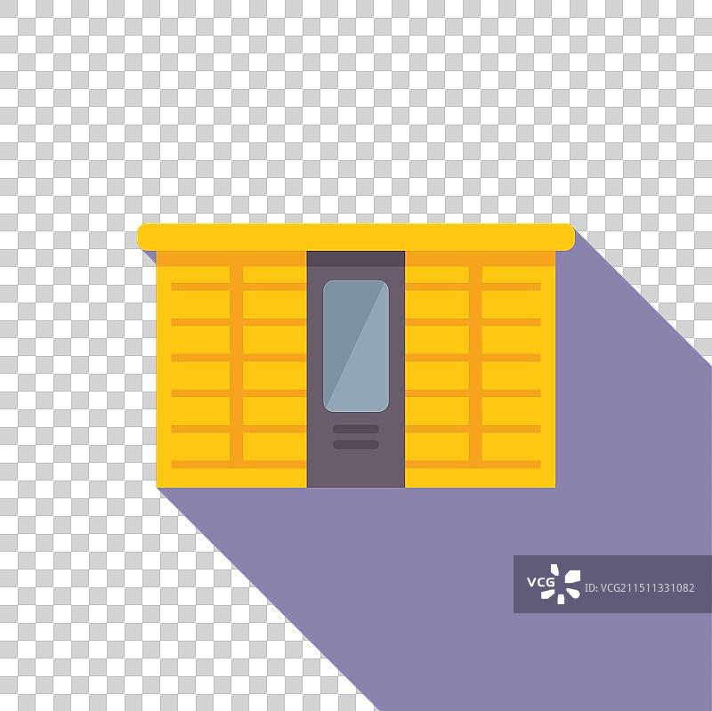 黄色邮局大楼邮件投递图片素材