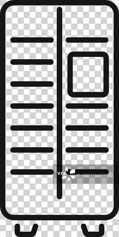 大衣柜，带明亮镜面图片素材