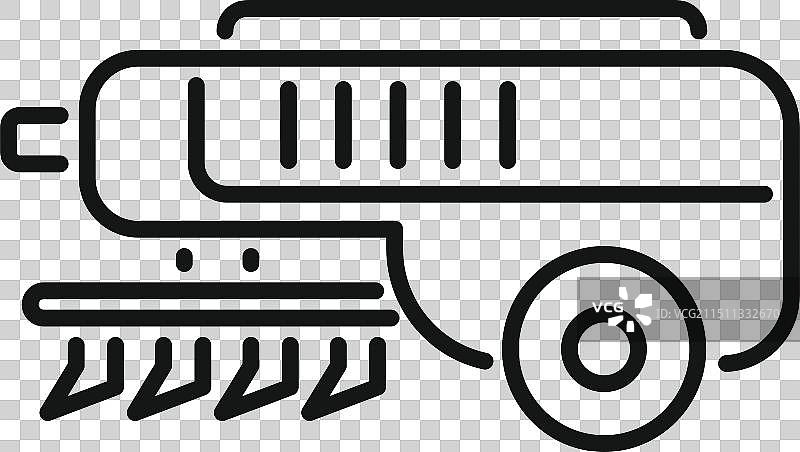便携式空气压缩机线条艺术图标图片素材