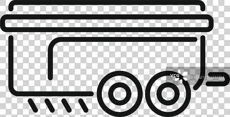 拖车线条艺术图片素材