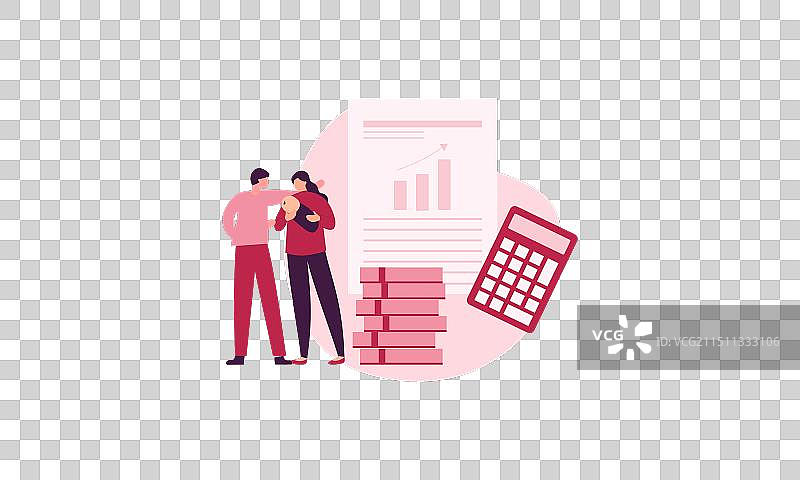 家庭预算概念与个人理财图片素材