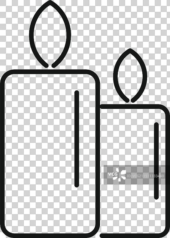 两个简单的蜡烛图片素材