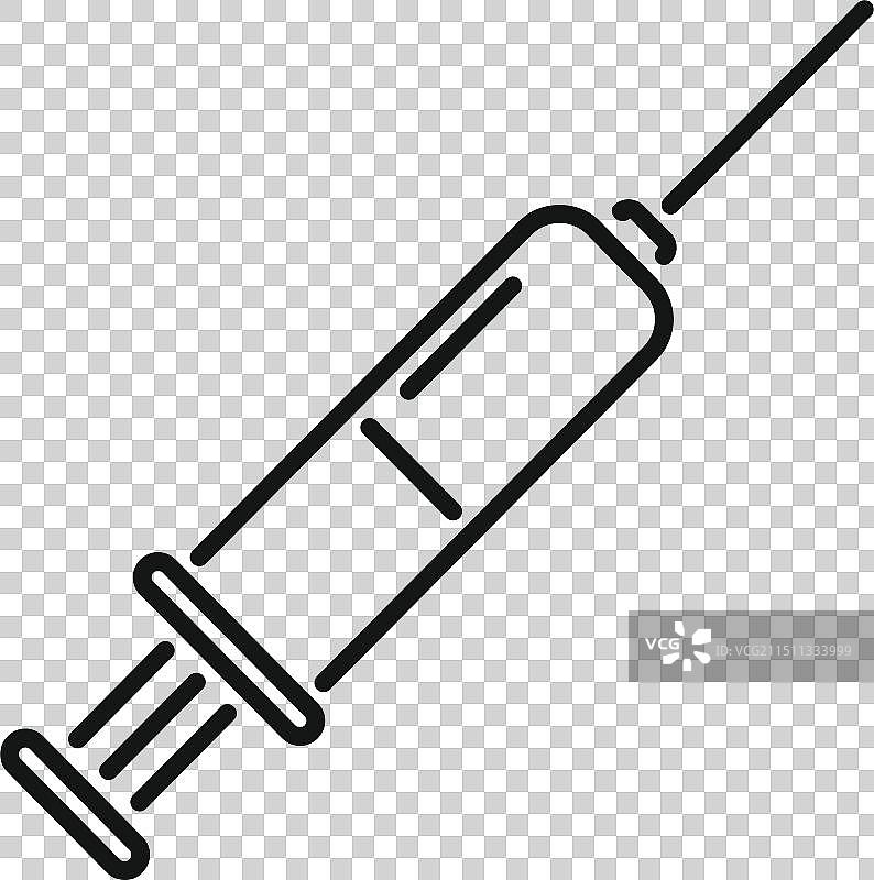 医用注射器线条艺术图片素材