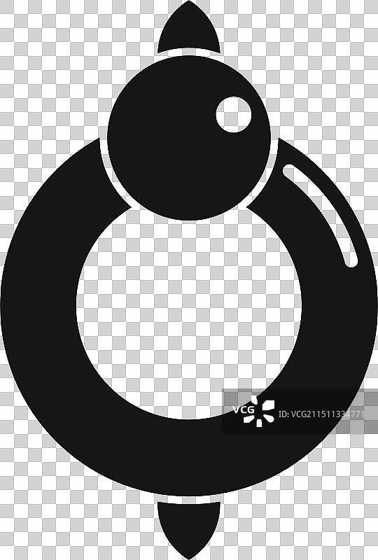 带有海龟设计的抽象阴阳符号图片素材